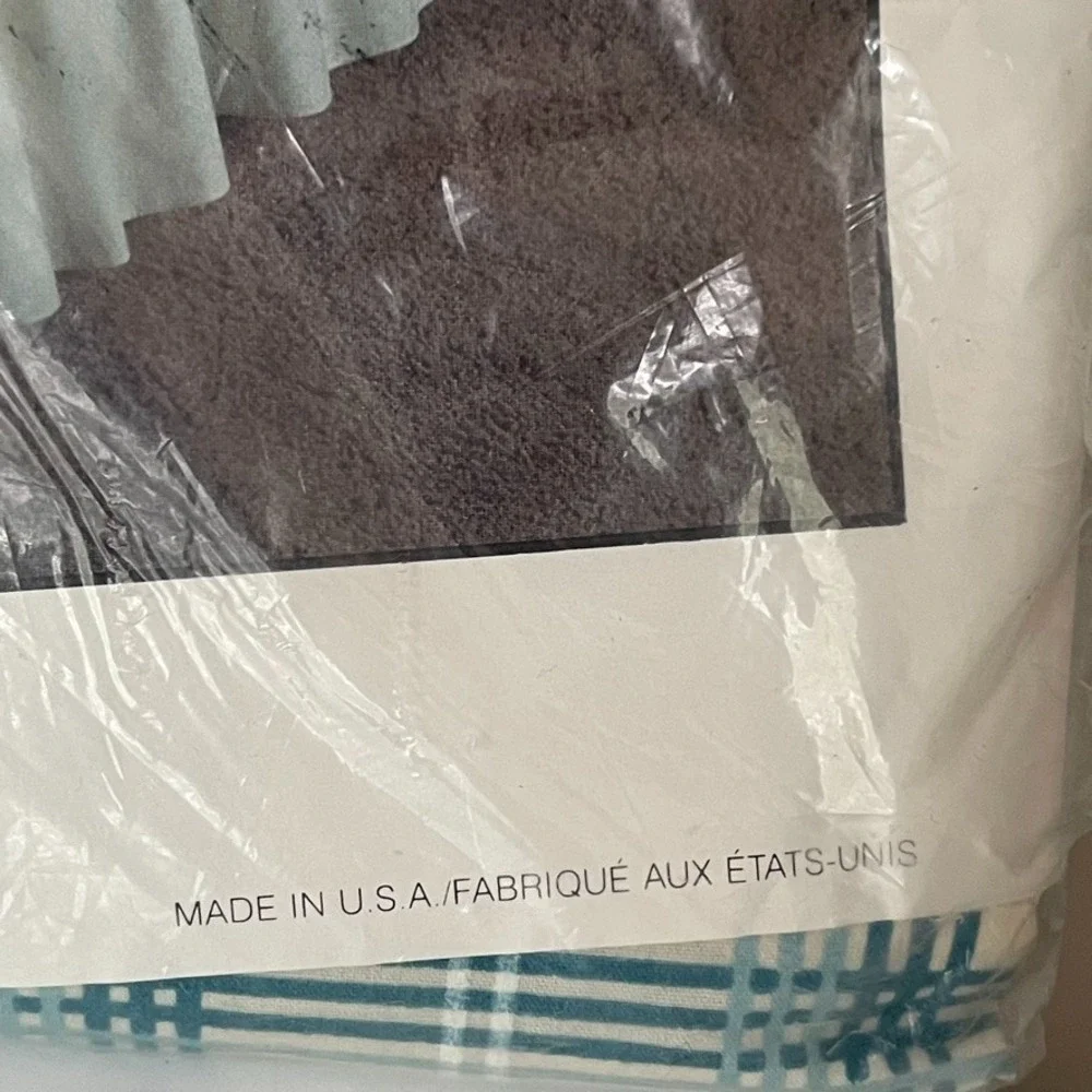 Vintage Christian Dior Wamsutta A'Carreaux Double Flat Sheet NOS USA